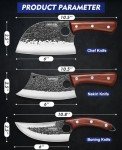 3-Piece Butcher Knife Set for Fishing & Camping