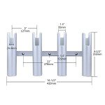 Aluminium Wall-Mounted Fishing Rod Holder - 4 Rods