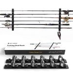 Wall Mount Fishing Rod Holders - Horizontal Storage Rack