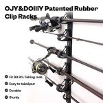 Wall Mount Fishing Rod Holders - Horizontal Storage Rack