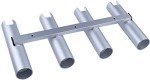 Aluminium Wall-Mounted Fishing Rod Holder - 4 Rods