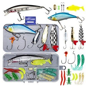 24-Piece Fishing Lures Kit for Freshwater Angling