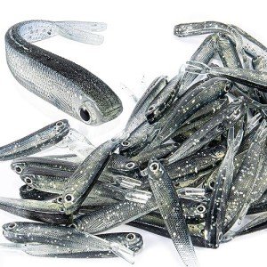 50 PCS Soft Plastic Fishing Lures – Forked Tail