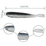 50 PCS Soft Plastic Fishing Lures – Forked Tail