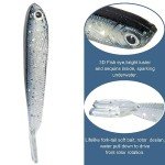 50 PCS Soft Plastic Fishing Lures – Forked Tail