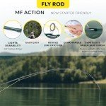 Emerald Green 4-Piece Fly Fishing Rod Combo
