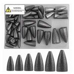 50-Piece Fishing Weights Sinkers Kit