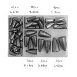 50-Piece Fishing Weights Sinkers Kit