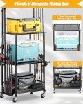 Fishing Rod Holder - Adjustable Rack for 10 Poles