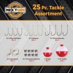 Large Fishing Tackle Box with 25-Piece Kit