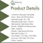 Compact Telescopic Fishing Rod for Fresh & Saltwater