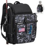 Piscifun Lightweight Fishing Tackle Backpack with Rod Holder