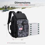 Piscifun Lightweight Fishing Tackle Backpack with Rod Holder