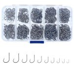 500PCS Premium High Carbon Steel Fishing Hooks