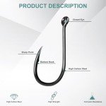 500PCS Premium High Carbon Steel Fishing Hooks