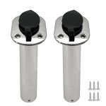 2PCS Stainless Steel Fishing Rod Holder Set