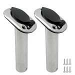 2PCS Stainless Steel Fishing Rod Holder Set