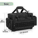 GOBUROS Waterproof Fishing Tackle Bag with Rod Holder
