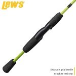 Lew's Crappie Thunder Spinning Rod, 4-Foot 6-Inch 2-Piece Fishing Rod, Light Power, Fast Action, Premium 2-Piece Graphite Blank, EVA Split Grip Handle, Crappie Thunder Green