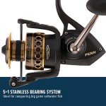 PENN Battle Spinning Fishing Reel, Black, 5000