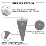Pyramid Sinkers Fishing Weights Sinkers Saltwater Fishing Sinkers Pyramid Weights for Ocean Saltwater Surf Fishing Gear Tackle 1oz 2oz 3oz 4oz 5oz 6oz 8oz