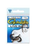 Gamakatsu Live Bait Hooks - 24 Pack (1/0, 2/0, 3/0, 4/0, 5/0) - Heavy Duty Steel - Needle Point - Bass