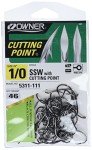 Owner American SSW All Purpose Hook with Cutting Point, Size 1/0 5311-111,Multi, 1/0 (46 Per Pack)