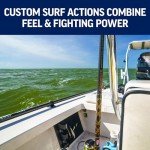 PENN Squadron III 8’ Surf Spinning Fishing Rod; 2-Piece, 12-20lb Line Rating, Medium Rod Power, Moderate Fast Action, 3/4-3 oz. Lure Rating, Titanium/Red/Gold