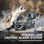 Piscifun Alijoz 400 Baitcaster Fishing Reel, 35Lbs Max Drag Aluminum Alloy Frame Baitcasting Reel, 8.1:1 Gear Ratio Freshwater and Saltwater Low Profile Casting Reel for Musky, Grey Right Handle