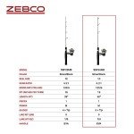 Zebco Stinger Ice Spinning Reel and Fishing Rod Combo, 36-Inch 1-Piece Fiberglass Rod with Comfortable EVA Rod Handle, QuickSet Anti-Reverse Fishing Reel with All-Metal Gears, Size 10 Reel, Black