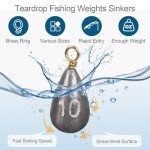 MYLPRETALE 26Pcs Fishing Weights Sinkers Kit, Drop Shot Weights, Lead Fishing Weights for Saltwater Freshwater, Catfish Weights, Fishing Sinkers and Weights Assortment