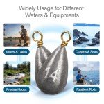 MYLPRETALE 26Pcs Fishing Weights Sinkers Kit, Drop Shot Weights, Lead Fishing Weights for Saltwater Freshwater, Catfish Weights, Fishing Sinkers and Weights Assortment