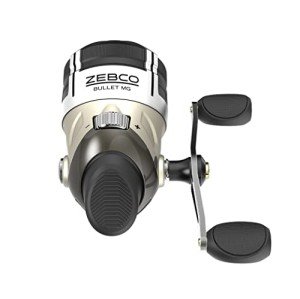Zebco Bullet MG Spincast Fishing Reel, Size 30 Reel, Ultra-Lightweight Magnesium Body, Changeable Right- or Left-Hand Retrieve, Oversized Non-Slip Handle Knob, Dark Silver