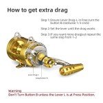 Gomexus Trolling Reel Tuna Shark Conventional Saltwater Reel 2 Speed 150lbs 80W 10 Year Test