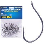 XFISHMAN Drop-Shot-Hooks-for-Bass-Fishing-Split-Shot-Dropshot-Hook-50 Pack (Black, 1/0)