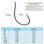 XFISHMAN Drop-Shot-Hooks-for-Bass-Fishing-Split-Shot-Dropshot-Hook-50 Pack (Black, 1/0)