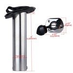 2Pcs Boat Stainless Steel Fishing Rod Holder,Hoffen Flush Mount Rod Holder ,15 Degree Rod Racks with PVC Cap,Inner Tube and Gasket for Marine Yacht Boat