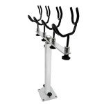 Mojiate Made PVC Coated Fishing Rod Holder Aluminum Fishing Rod Bracket Sure Grip Pole Support for Boat, Ship, Yacht and More