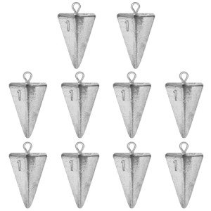 Fishing Weights Pyramid Sinkers Kit Bullet Fishing Weights Sinkers 1oz 2oz 3oz 4oz (1oz - 10pcs)