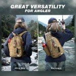 Ghosthorn Fishing Backpack Tackle Sling Bag - Fishing Backpack with Rod Holder - Tackle Box Fly Fishing Gifts for Men Women