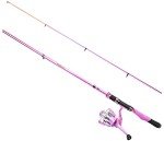 Ladies Telescopic Fishing Rod and Reel Combos,Spinning Fishing Pole Pink Designed for Ladies Fishing Girls Fishing Pole by PLUSINNO
