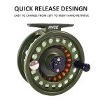 Aventik HVCE Graphite Fly Reel Center Drag System Classic III Graphite Large Arbor Sizes 3/4, 5/6, 7/8 Fly Fishing Reels with Line (with Line)