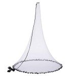 BASSDASH American Saltwater Fishing Cast Net 3/8 1/4-Inch Mesh 4ft 6ft 8ft Radius, 1-Pound Per Foot, for Bait Fish with Utility Bucket Casting