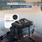 Reaction Tackle Fishing Tackle Bag – Salt Water Resistant Tackle Box Bag, 1000D PVC Waterproof Material, Durable Liner, Removable Dividers, for 3600 or 3700 Trays, Large Bag