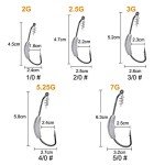 SHUNWEI 25 Pcs/Box Weighted Swimbait Hooks, Weighted Fishing Hooks Saltwater Worm Weedless for Bass Fishing Mixed 5 Size 1/0 2/0 3/0 4/0 5/0