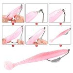 SHUNWEI 25 Pcs/Box Weighted Swimbait Hooks, Weighted Fishing Hooks Saltwater Worm Weedless for Bass Fishing Mixed 5 Size 1/0 2/0 3/0 4/0 5/0