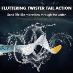 GOTOUR Pre-Rigged Soft Fishing Lures, Curly Tail Swimbait for Bass, Pike, Trout, Walleye, Salmon, Redfish, Crappie - 1pc, All Season Freshwater Fishing Bait