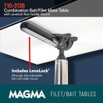 MAGMA 31" Inch Fishing Fillet Table - Bait/Fillet Mate with LeveLock Mount, Rod Holder - HDPE, UV-Stabilized - Knife Holster, Plier Storage - USA Made, Corrosion Resistant - Boat Dock Accessories