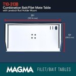 MAGMA 31" Inch Fishing Fillet Table - Bait/Fillet Mate with LeveLock Mount, Rod Holder - HDPE, UV-Stabilized - Knife Holster, Plier Storage - USA Made, Corrosion Resistant - Boat Dock Accessories
