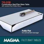 MAGMA 31" Inch Fishing Fillet Table - Bait/Fillet Mate with LeveLock Mount, Rod Holder - HDPE, UV-Stabilized - Knife Holster, Plier Storage - USA Made, Corrosion Resistant - Boat Dock Accessories